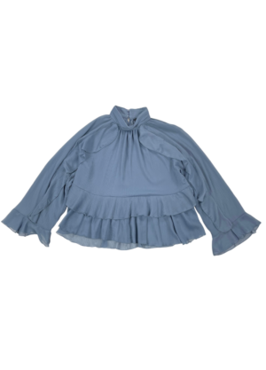 Blusa de volantes azul